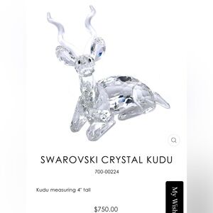 Swarovski large KUDU - no chips and original case.  Excellent Kudu quality